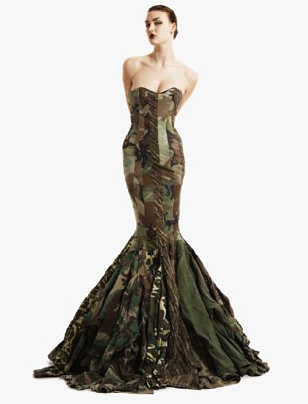 camouflage wedding dress