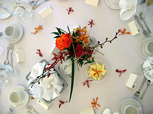 Asian themed wedding table