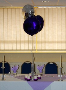 Tall balloon centerpieces