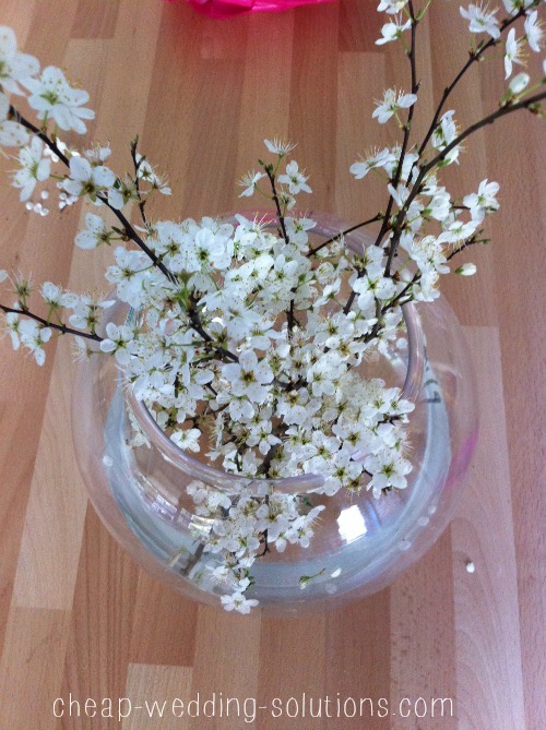 blossom wedding centerpiece