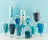 blue candy buffet