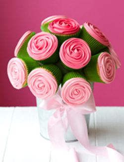 cupcake flower centerpiece