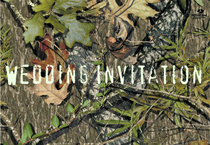 mossy oak style wedding invitation