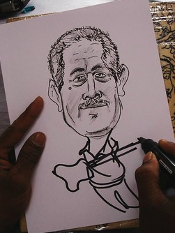 wedding caricature artist