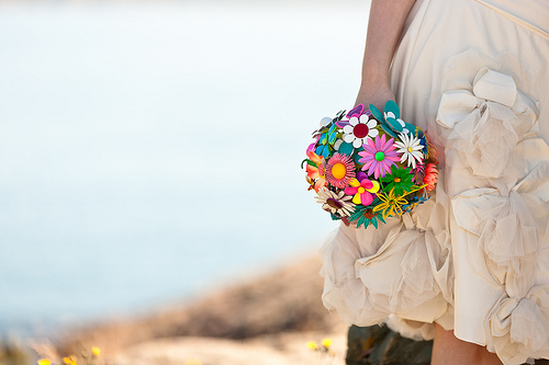 colorful brooch bouquet