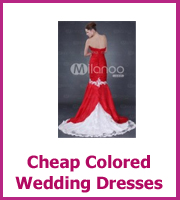 cheap color wedding dresses