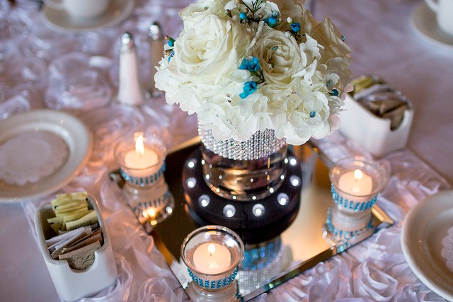 crystal wedding centerpiece