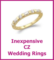 cz wedding rings