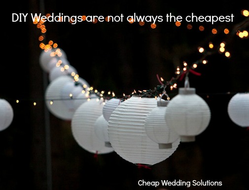 DIY weddings are not always the cheapest