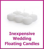 inexpensive wedding floating candles