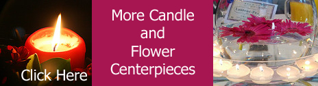 candle and flower wedding centerpieces