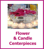 flower and candle centerpieces