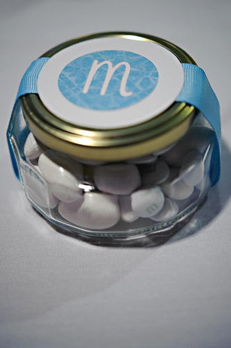 monogram wedding favor