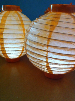 orange paper lantern