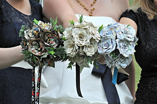 paper wedding bouquet