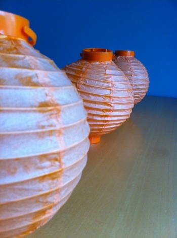 orange paper lanterns