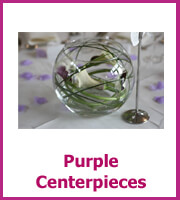 purple centerpiece