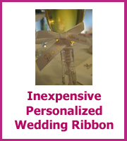 inexpensive personalized wedding ribbon