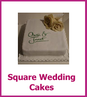cheap square wedding cakes
