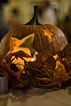 pumpkin fall wedding centerpiece