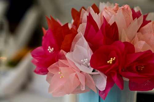 tissue paper wedding bouquet