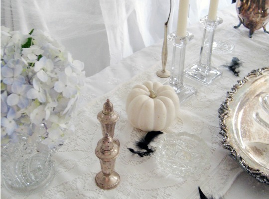 white pumpkin centerpiece