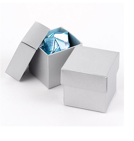 cheap silver favor boxes