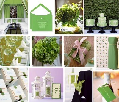 Apple Green Inspiration Board by Weddingsbycolor.com