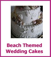 cheap beach themed wedding cakes