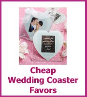 cheap wedding favor coasters