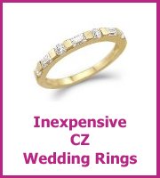 cz wedding rings