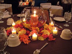 fall candle centerpiece