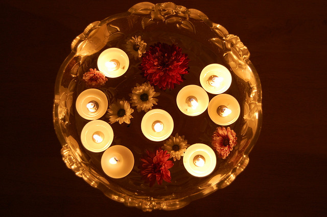 vintage crystal centerpiece