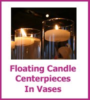 floating candle centerpieces in vases