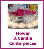 flower and candle centerpieces