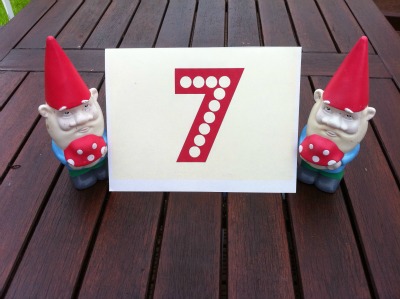 card and photo table numbers