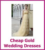 cheap gold wedding dresses