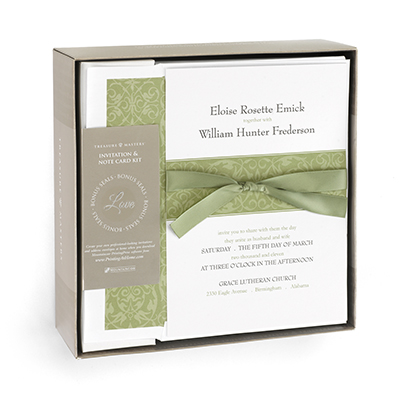 olive green wedding invitation kit