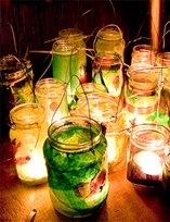 mason jar wedding centerpieces with candles