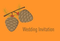 pinecone wedding invite