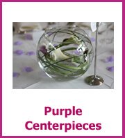 purple centerpiece