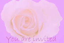 purple rose wedding invitation