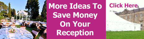 save money on your cheap wedding reception