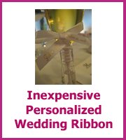 inexpensive personalized wedding ribbon